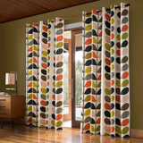 Orla Kiely multi stem print lined eyelet curtains 117x137cm, UK version