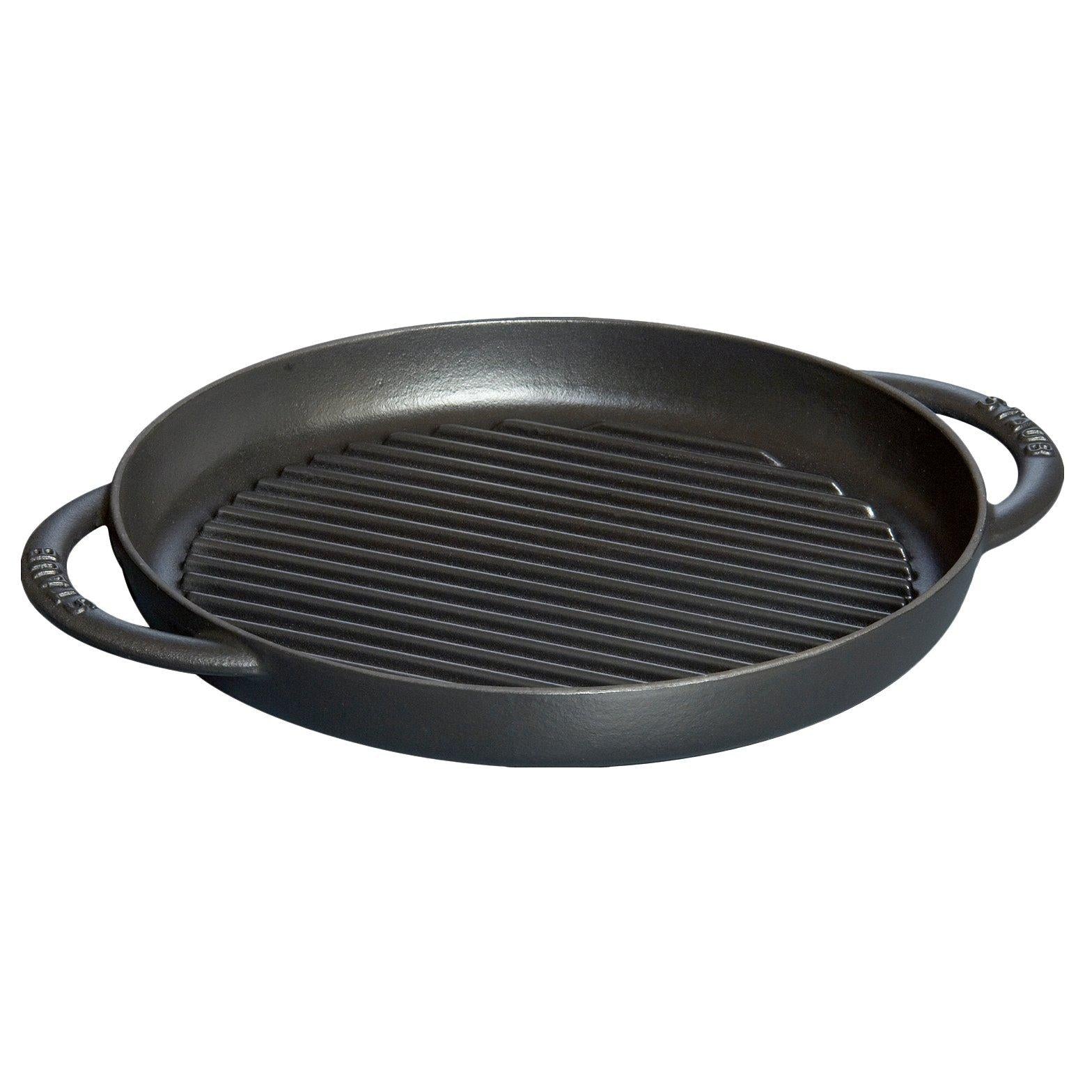 STAUB round black grill pan 29cm (British brand)