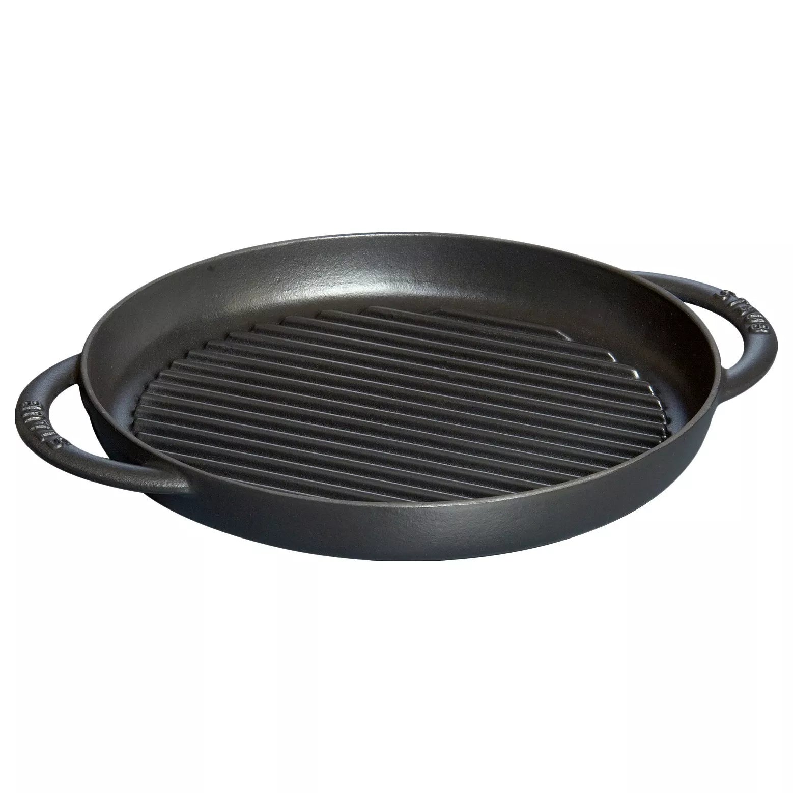 STAUB Cast Iron Round Pure Grill Pan, Black - 22cm