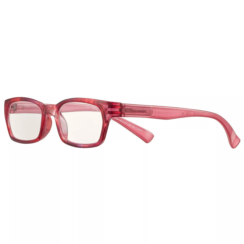 Magnif Eyes Pasadena reading glasses raspberry 1.5 - imported from the UK