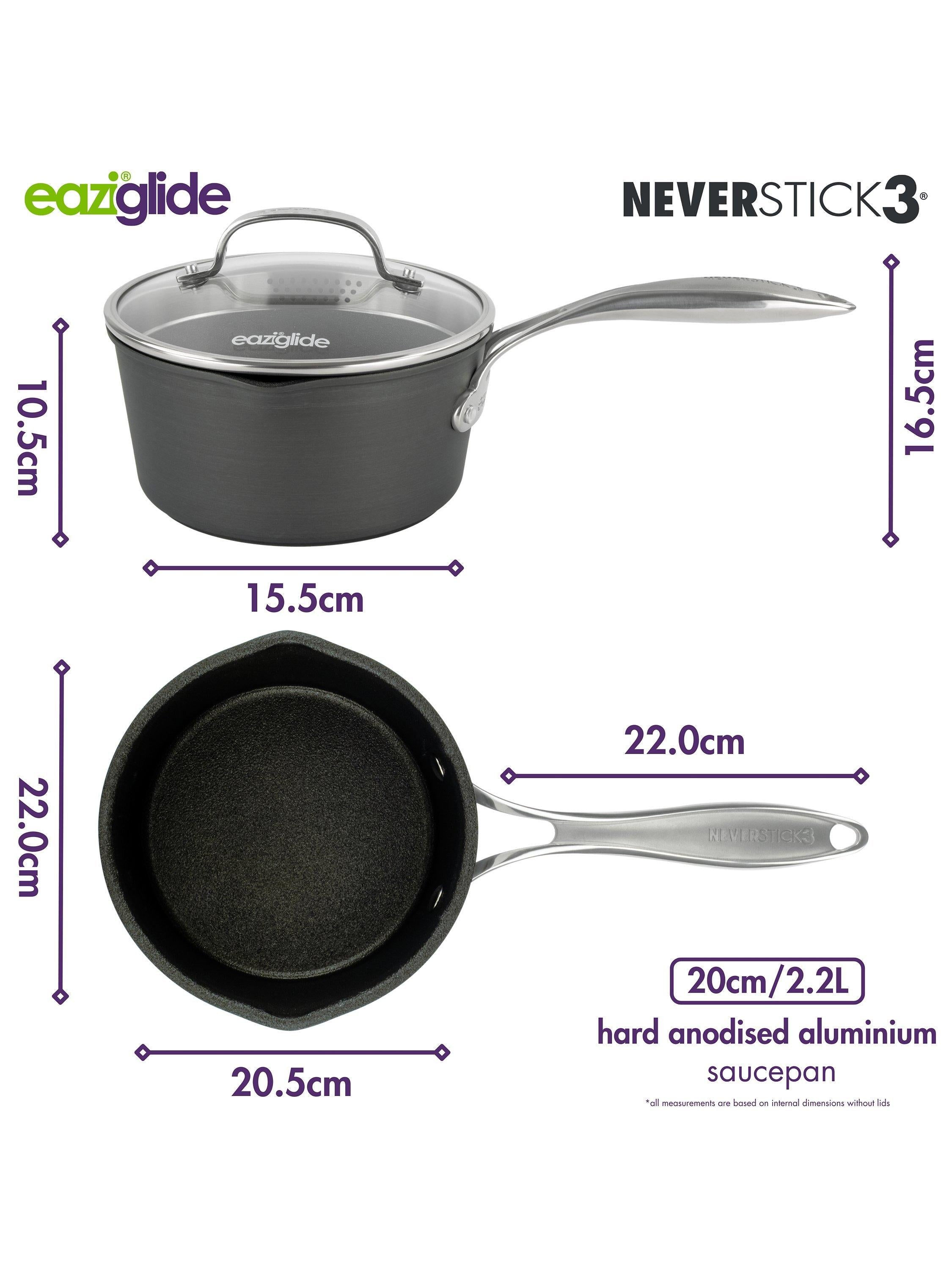 Eaziglide professional non-stick saucepan with lid 16cm - British product