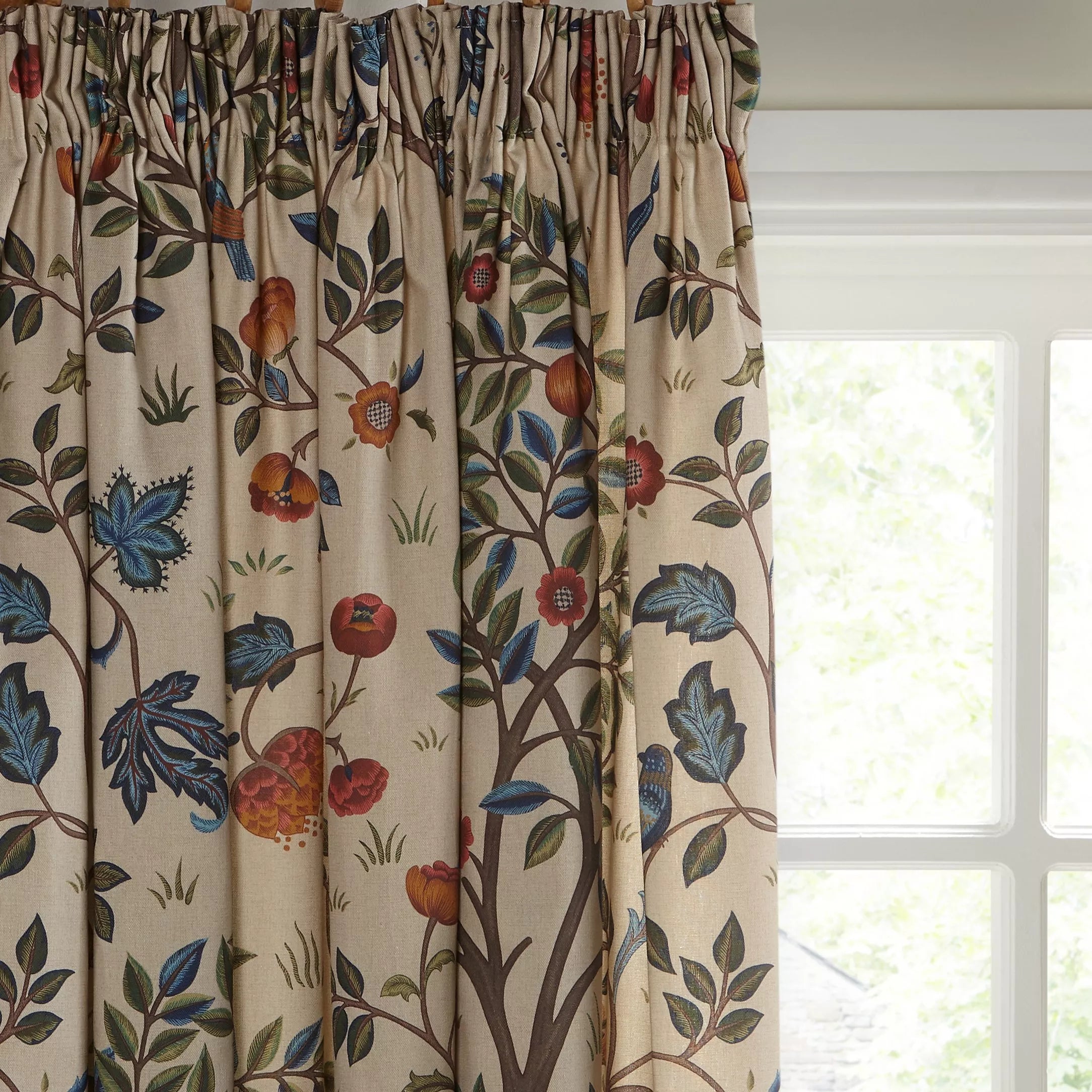 Morris & Co. Kelmscott Tree curtains 137x167cm, imported from the UK