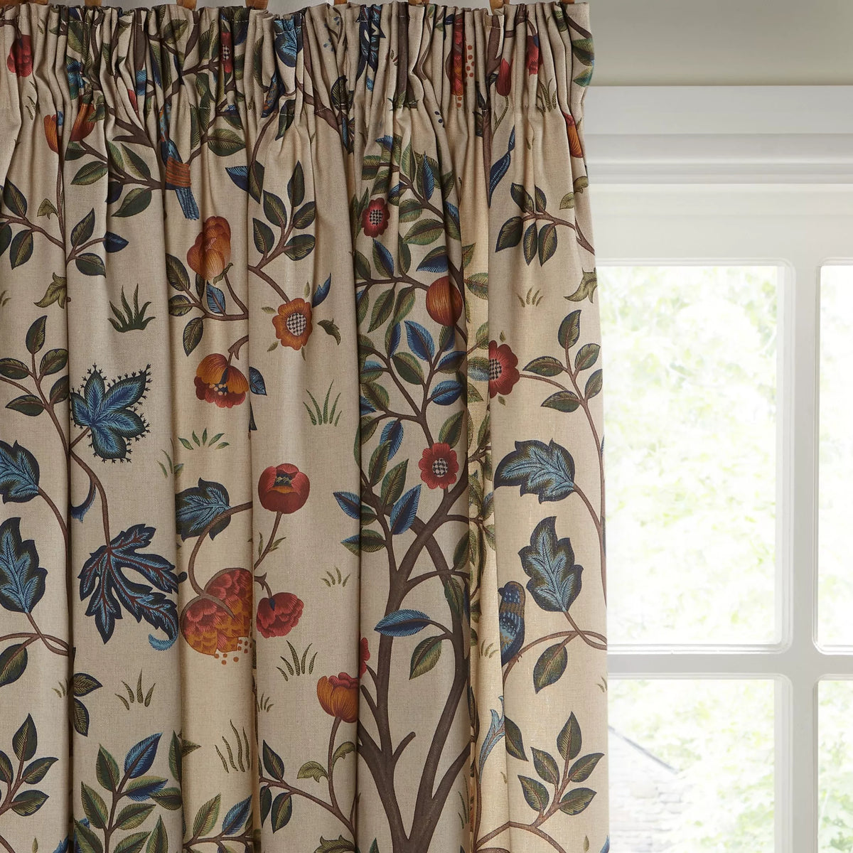 Morris & Co. Kelmscott Tree curtains 137x167cm, imported from the UK