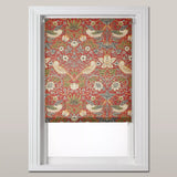 Morris & Co. Strawberry Thief Daylight Roller Blind, Red, W61 x Drop 190cm