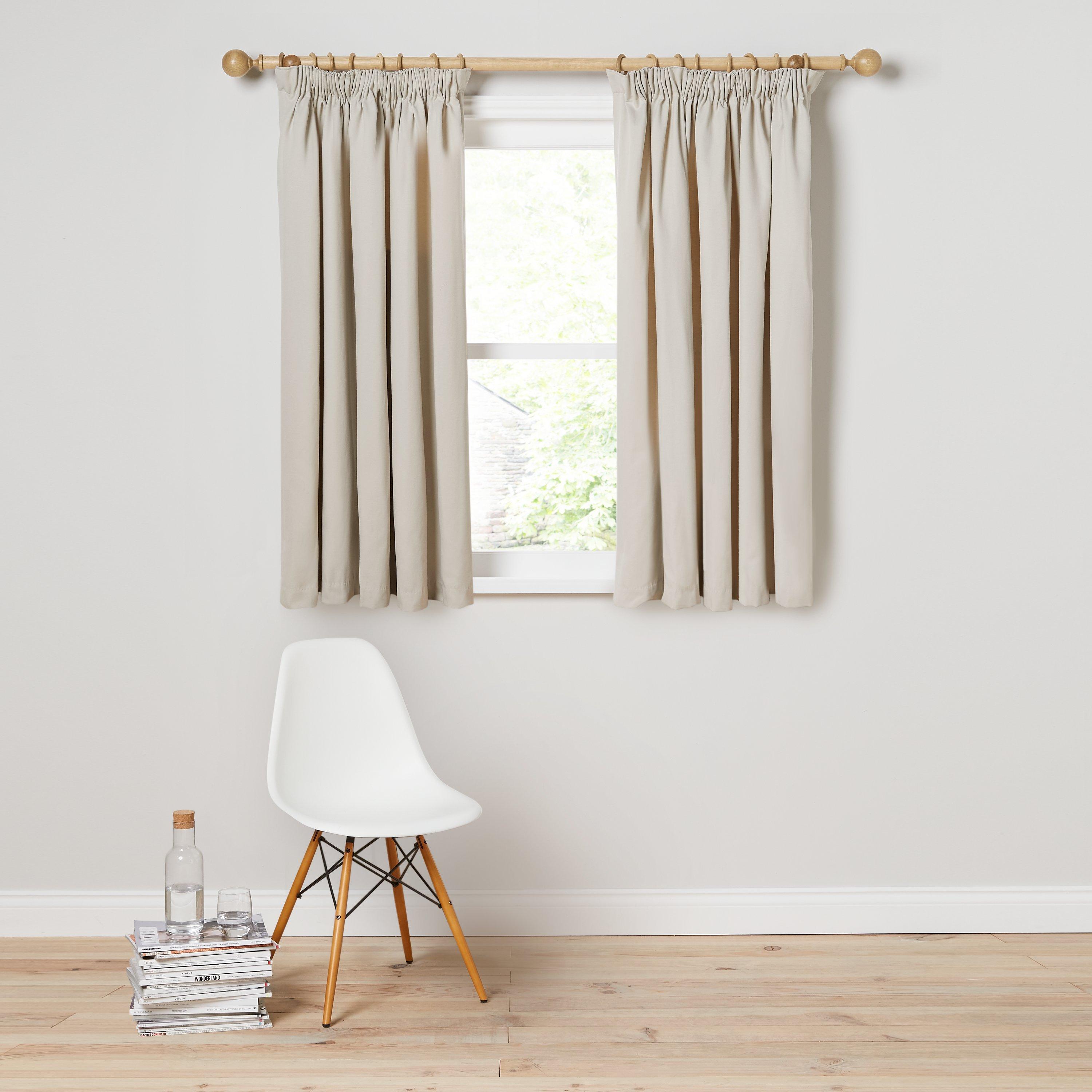 John Lewis Arlo pencil pleat lined curtains pair 117x137cm (British brand)