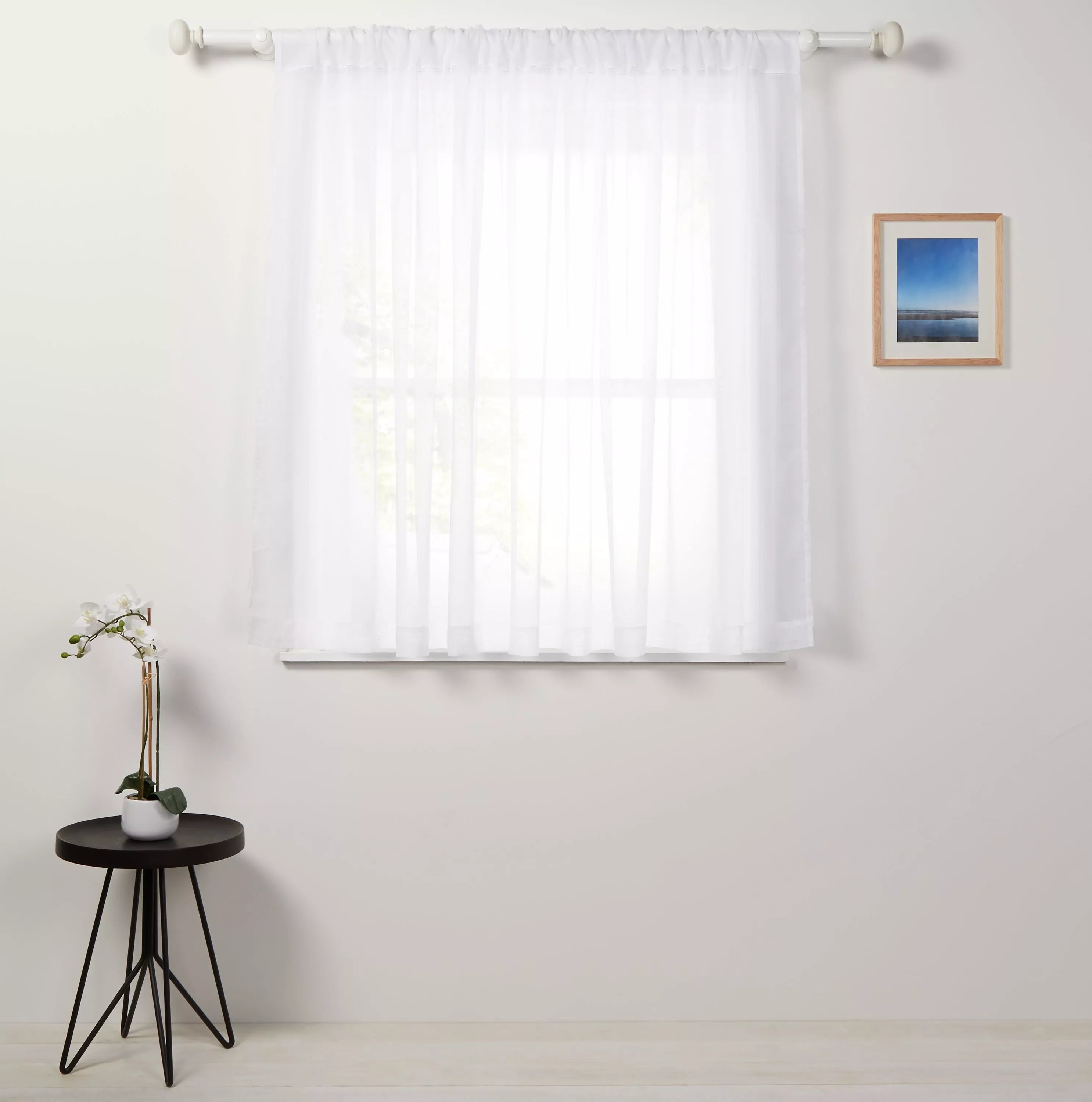 John Lewis Naples slot headed voile panel 100cm, imported from the UK