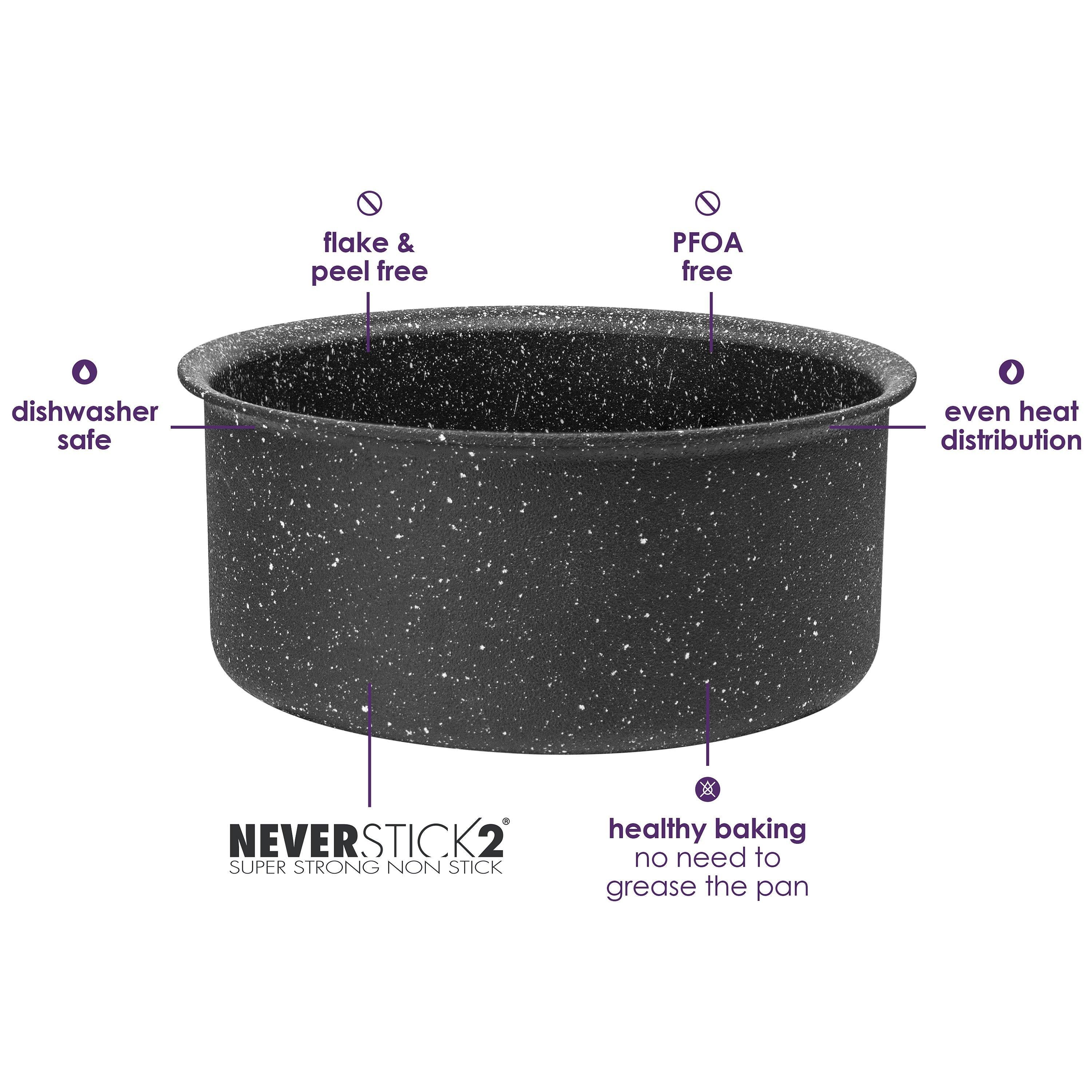 Eaziglide Neverstick2 Aluminium Non-Stick Round Cake Tin - British product