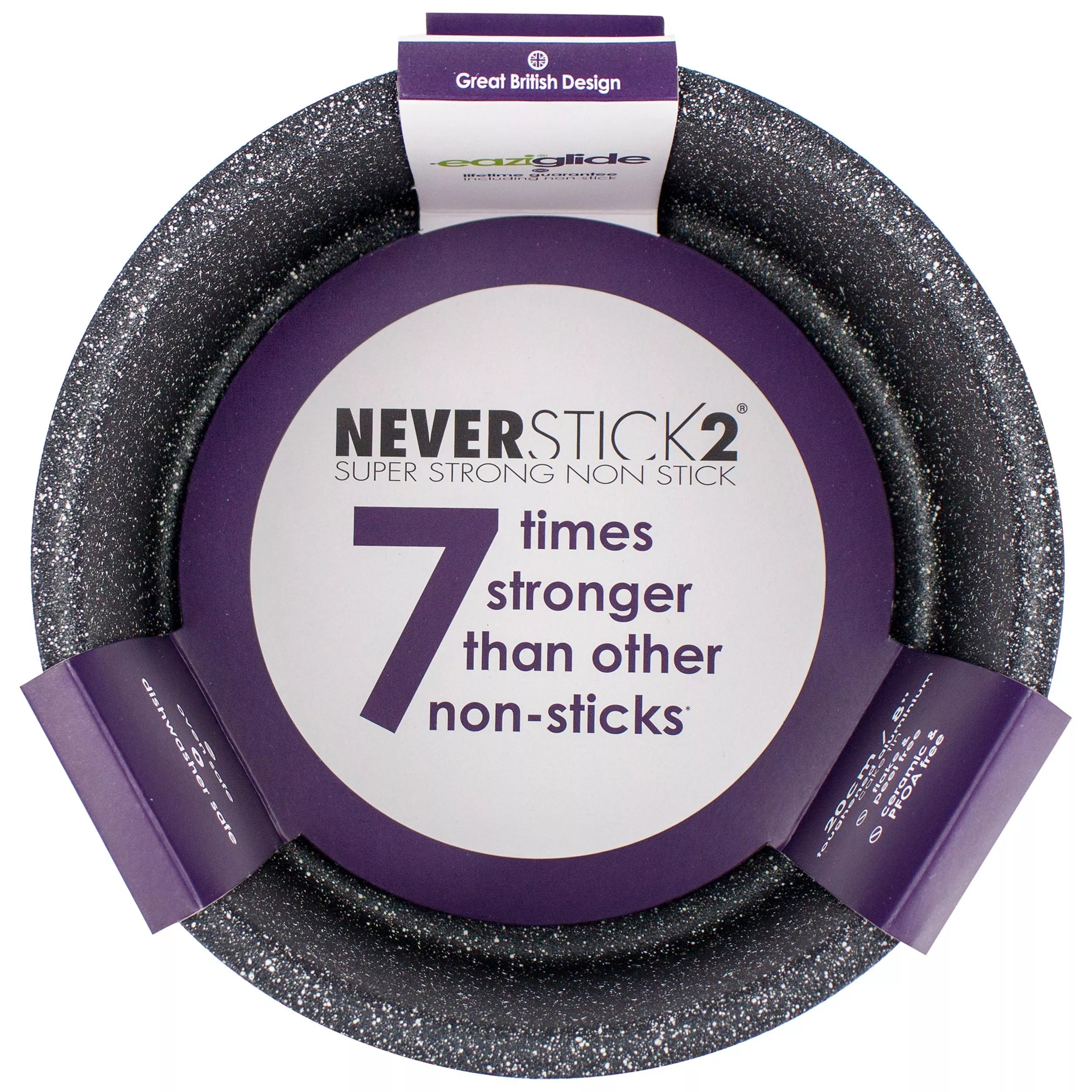 Eaziglide Neverstick2 Aluminium Non-Stick Round Cake Tin - British product