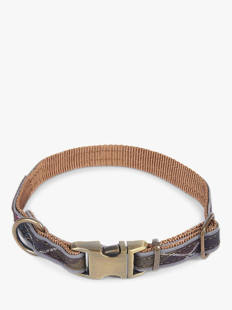 Barbour reflective tartan dog collar (British brand)
