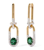 Annoushka yellow gold diamond tourmaline drop earrings - British product