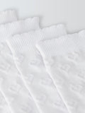 John Lewis kids white heart socks pack of 5, imported from the UK