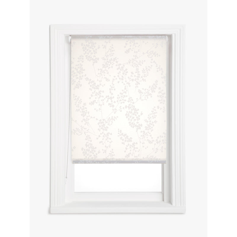John Lewis white sheer roller blind with floral pattern (British brand)