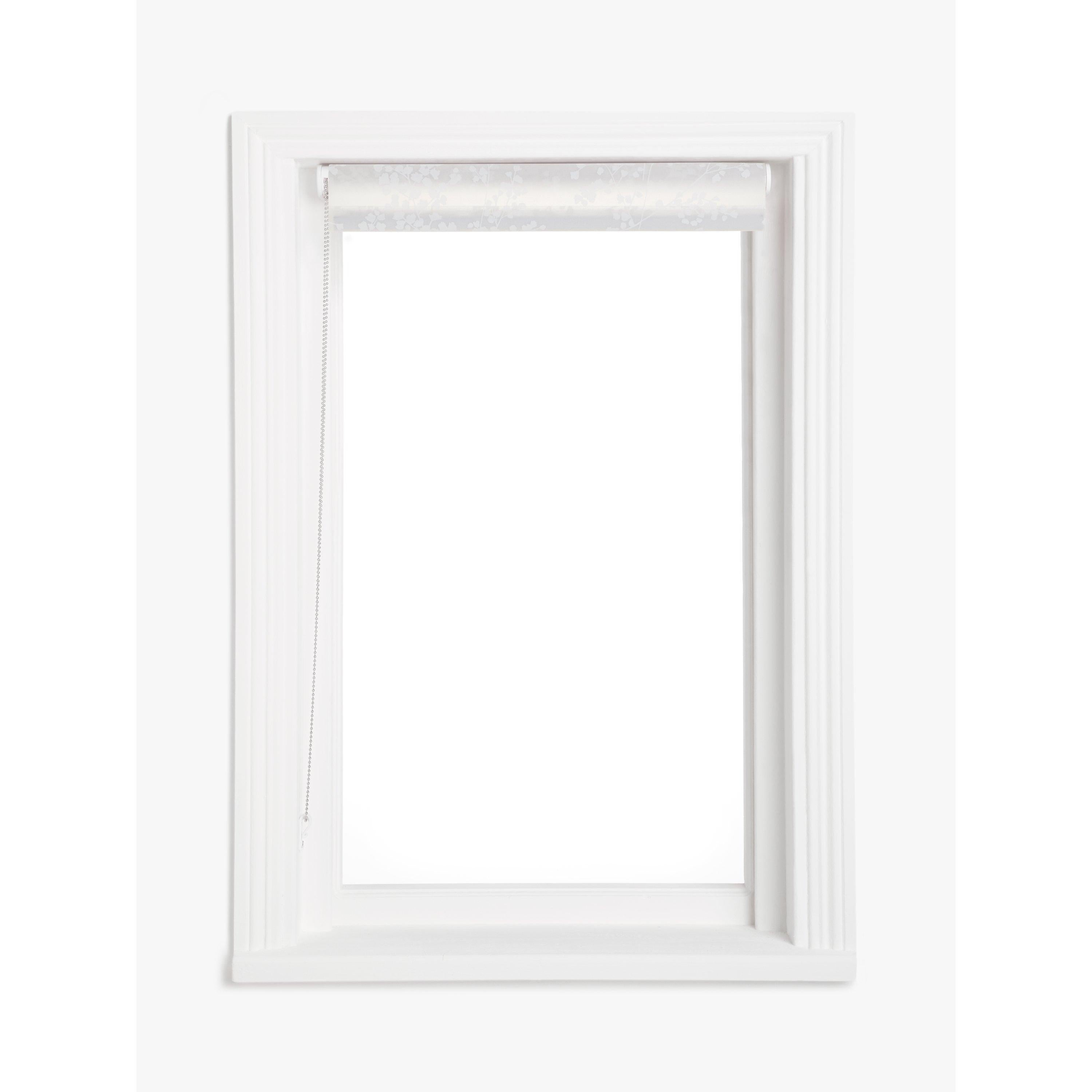 John Lewis white sheer roller blind with floral pattern (British brand)