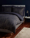 John Lewis Art Deco cotton bedding with gold highlights (British brand)