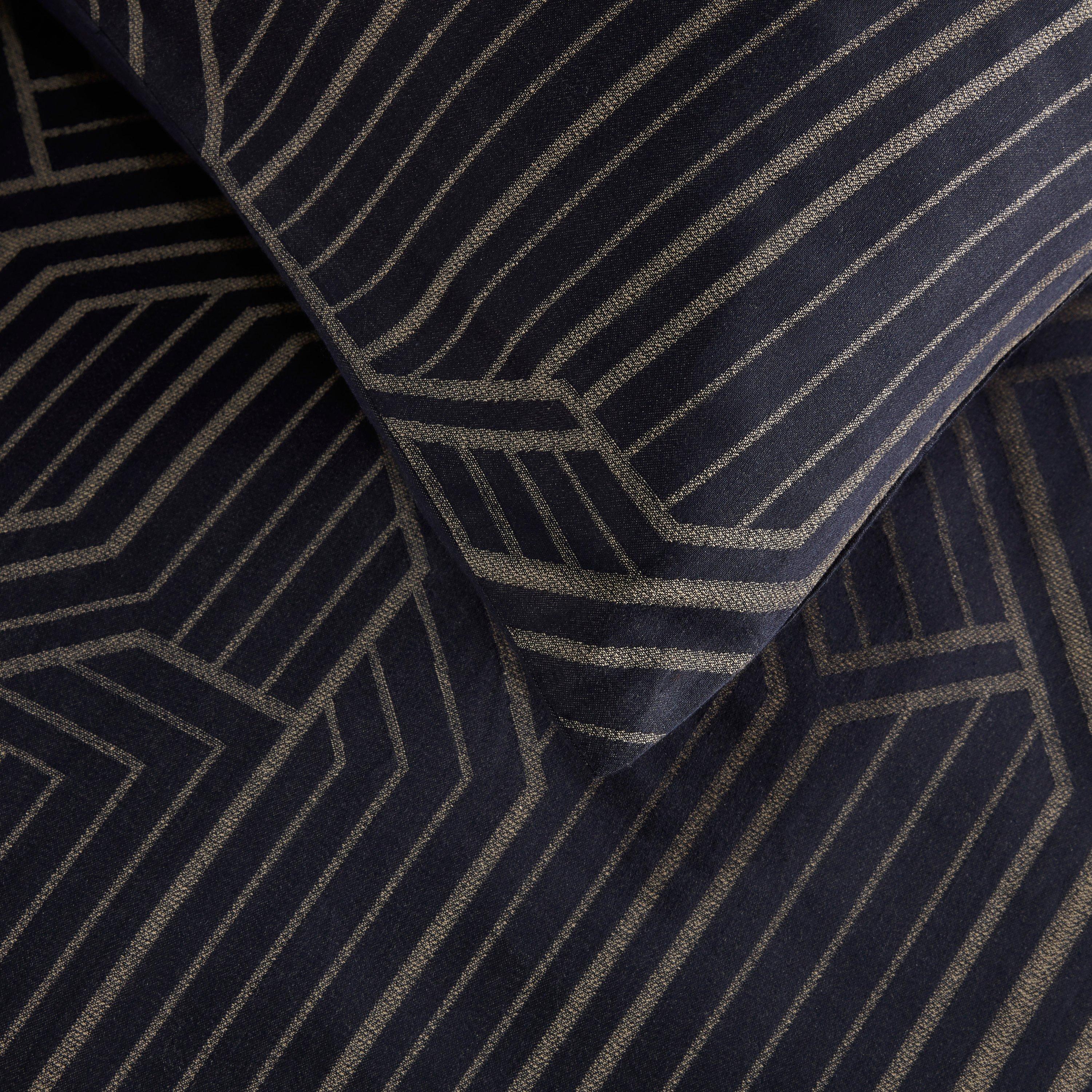 John Lewis Art Deco cotton bedding with gold highlights (British brand)