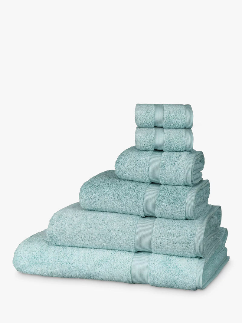 John Lewis Egyptian Cotton Face Cloth (Set of 2), Duck Egg