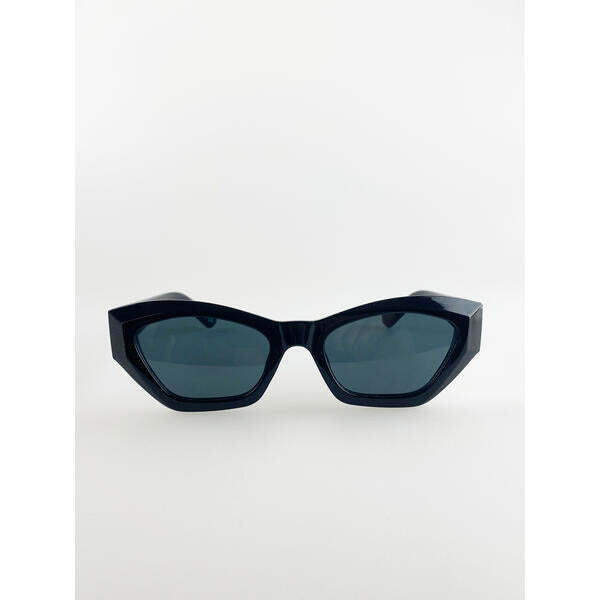 SVNX black angular cat-eye sunglasses, imported from the UK