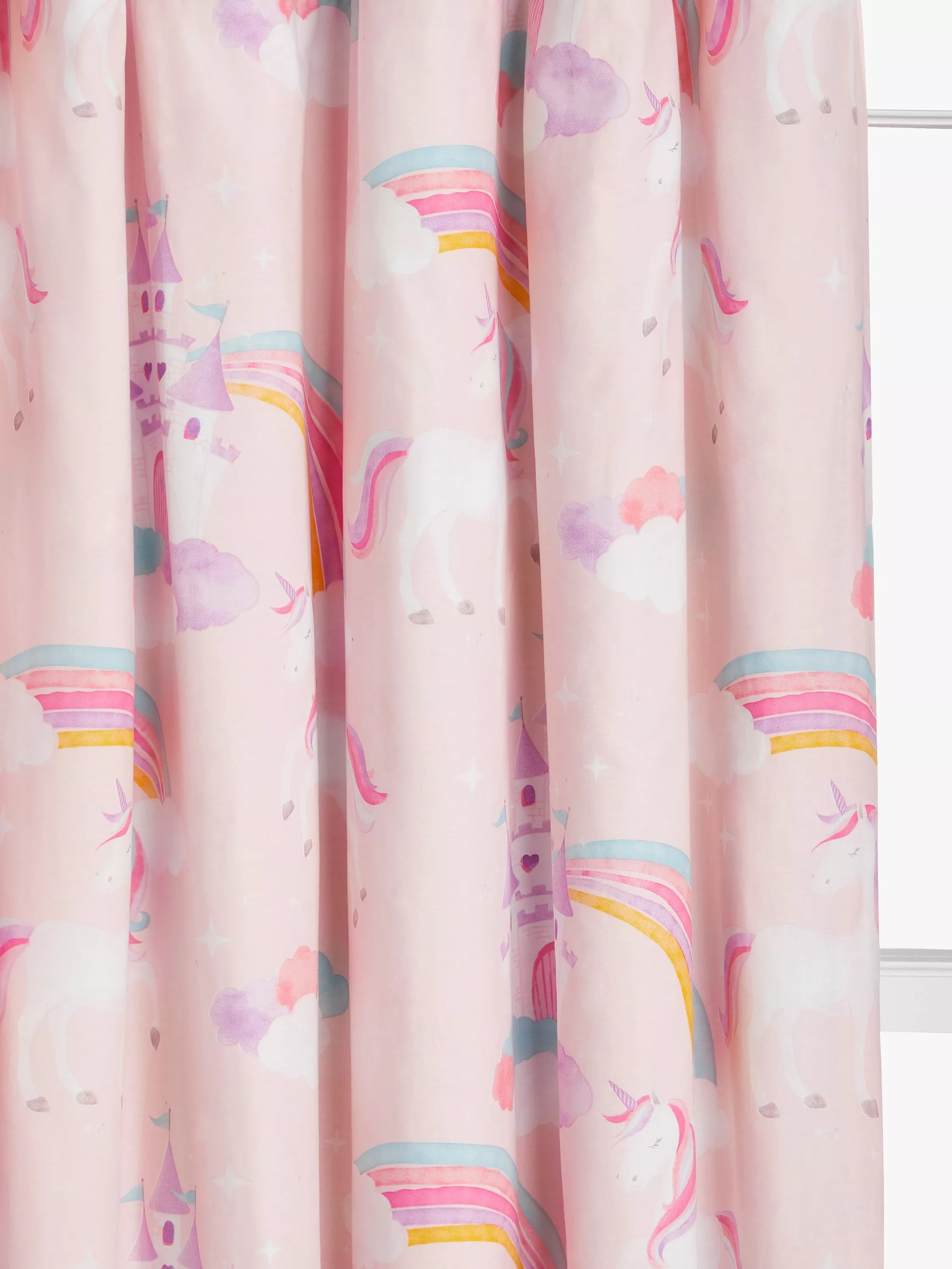 John Lewis unicorn curtains blackout lined pencil pleat pair 137x117cm, UK version