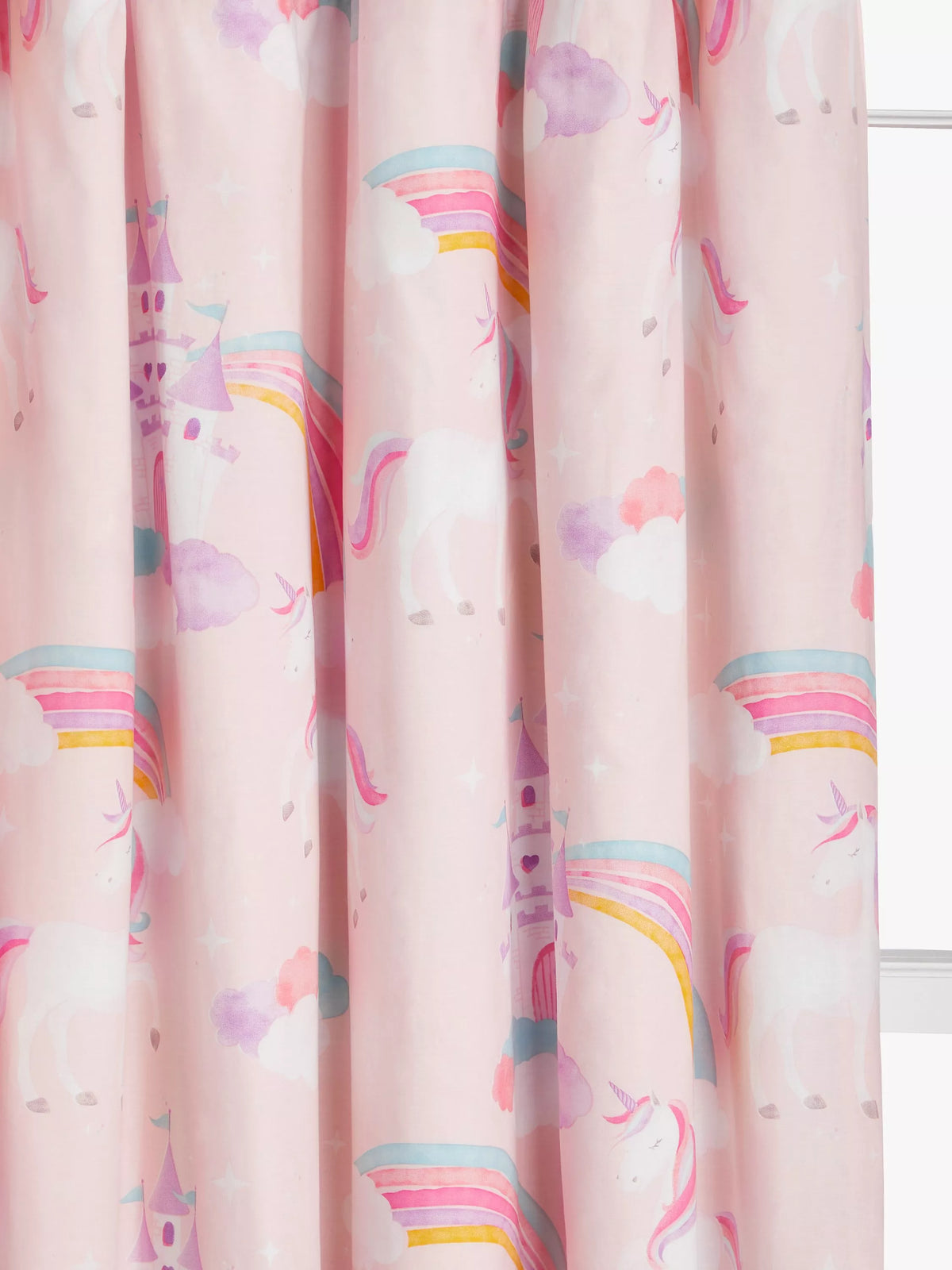John Lewis unicorn curtains blackout lined pencil pleat pair 137x117cm, UK version