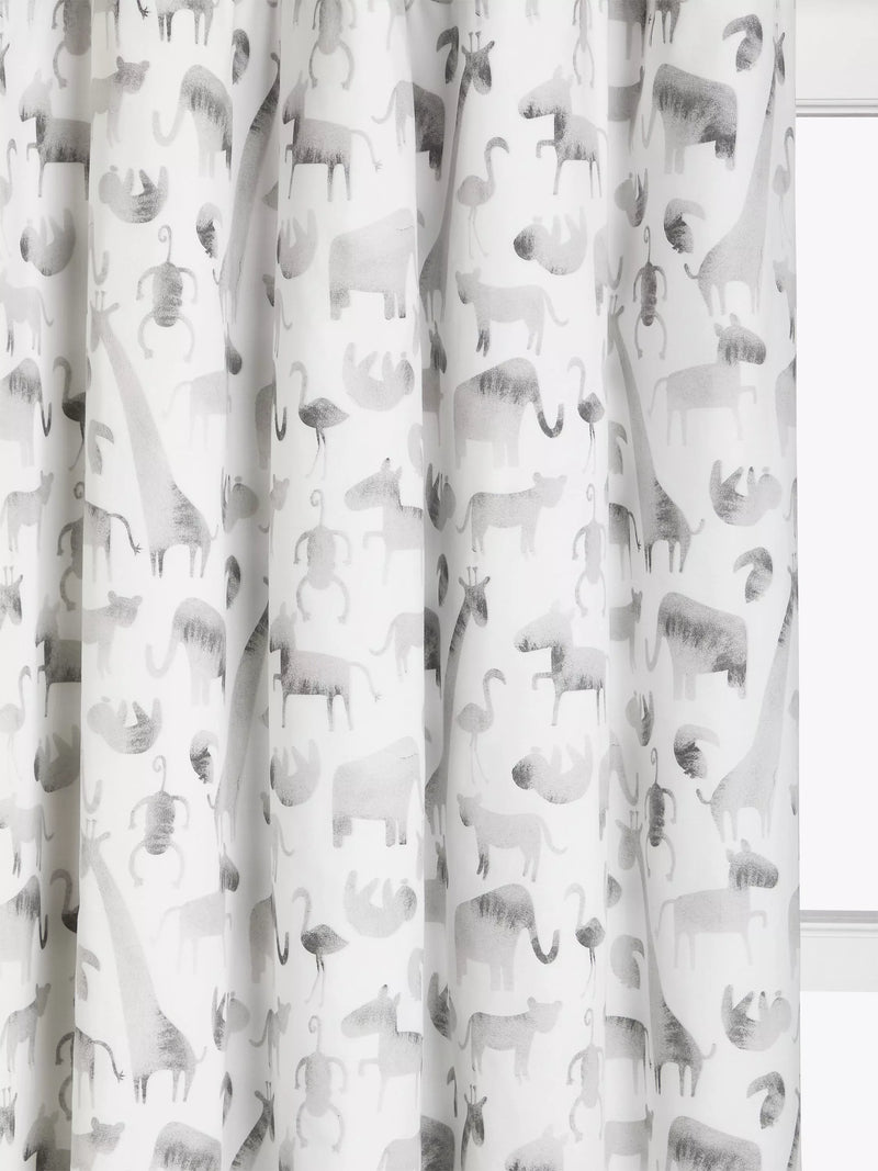 John Lewis Safari & Friends blackout curtains pair, imported from the UK