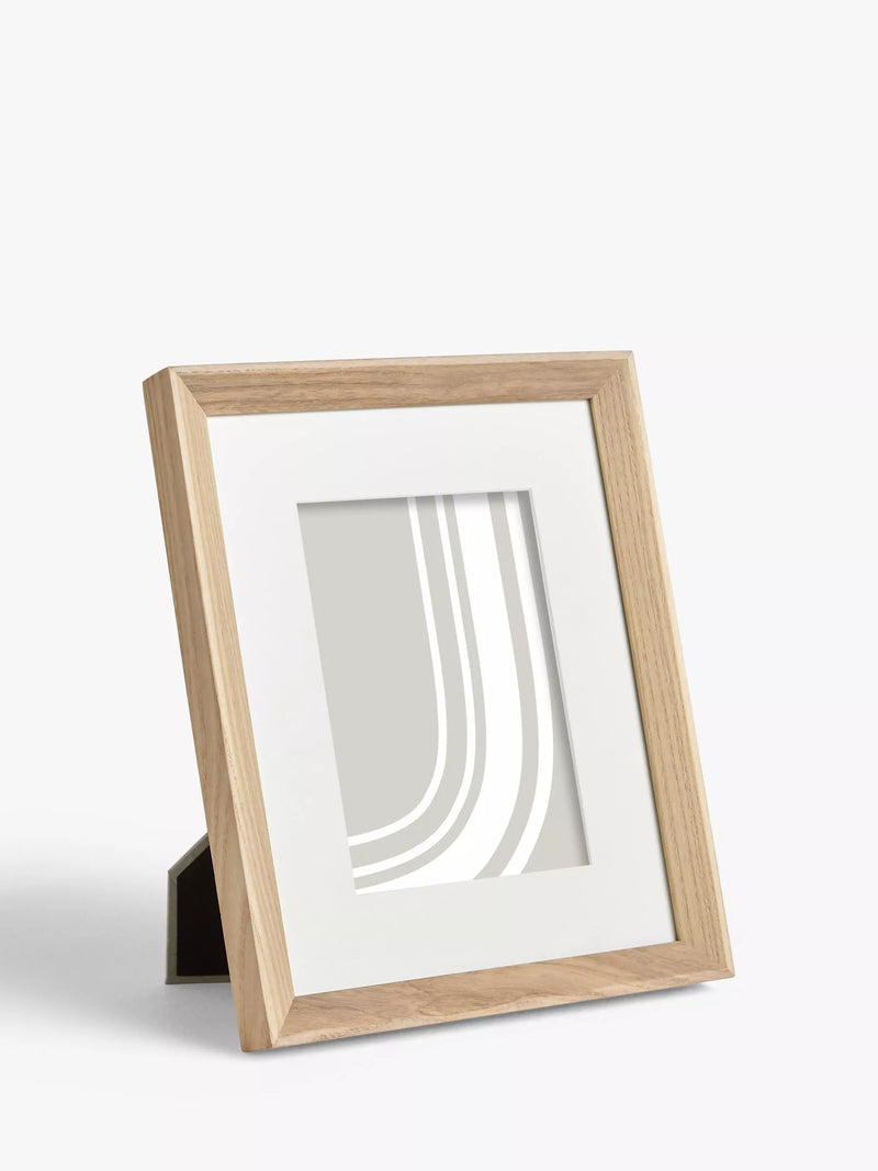 John Lewis Isla Photo Frame & Mount, FSC-Certified (Oak Wood) - Grey 8 x 10" (20 x 25cm)