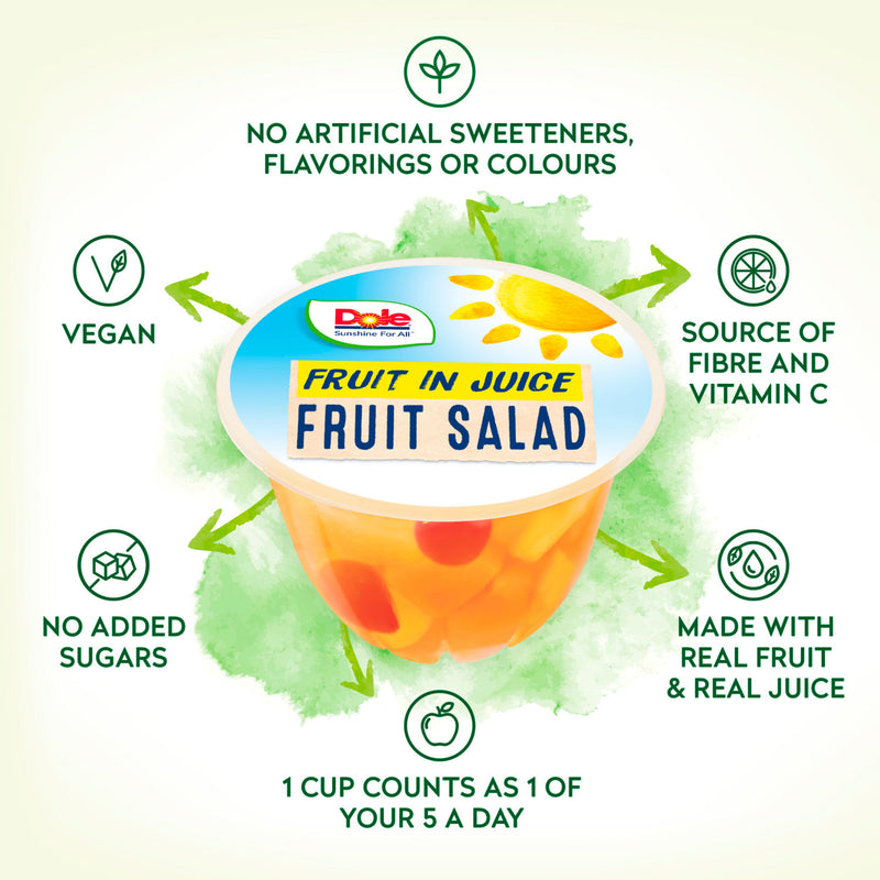 Dole fruit salad in juice 4x113g - British product