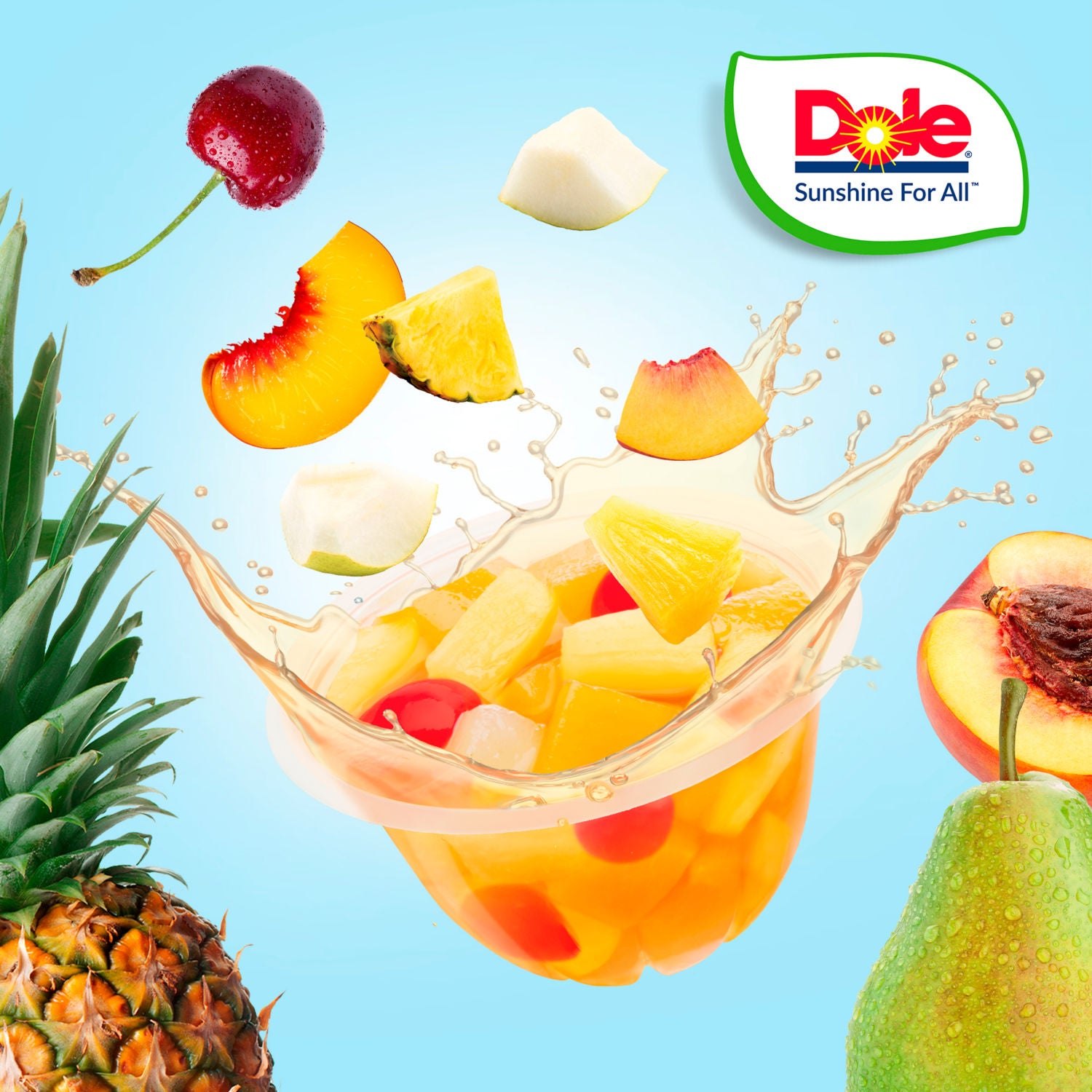 Dole fruit salad in juice 4x113g - British product