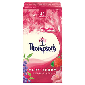 Thompson's Very Berry fruit tea 40 teabags 100g, imported from the UK