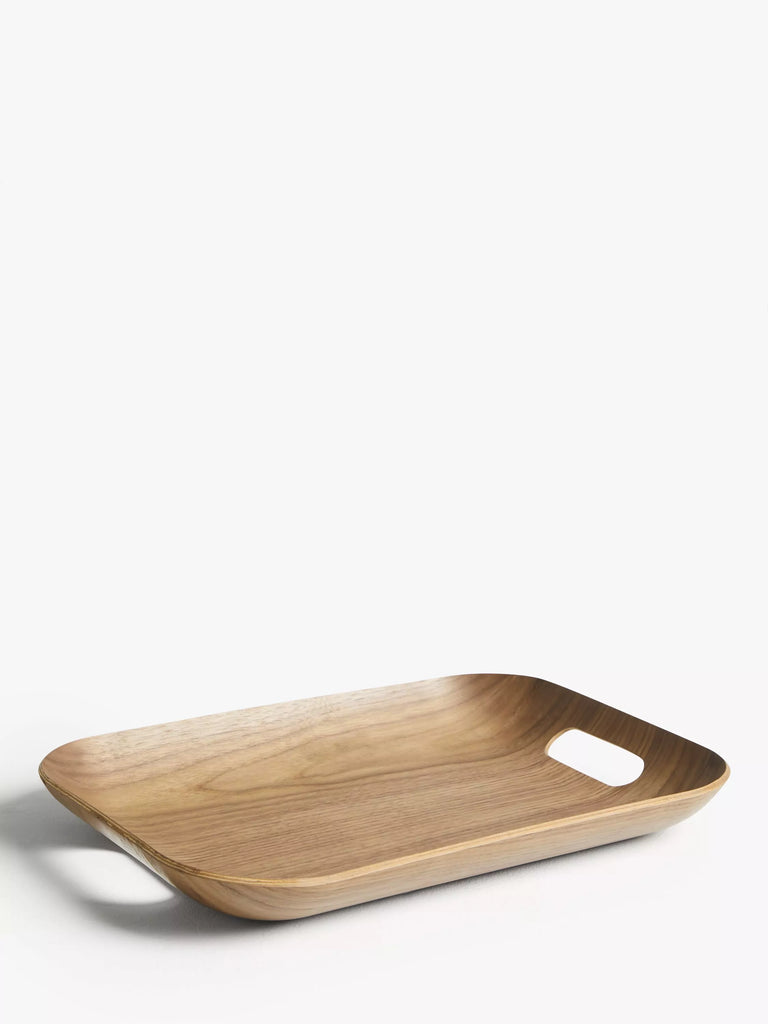 John Lewis Walnut Veneer Tray, Natural