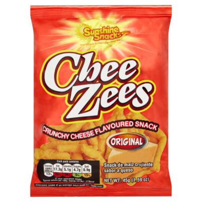 Sunshine Snacks cheese flavoured snack original 45g, imported from the UK