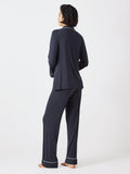 John Lewis modal pyjama set with straight fit bottoms and button-through top, UK version