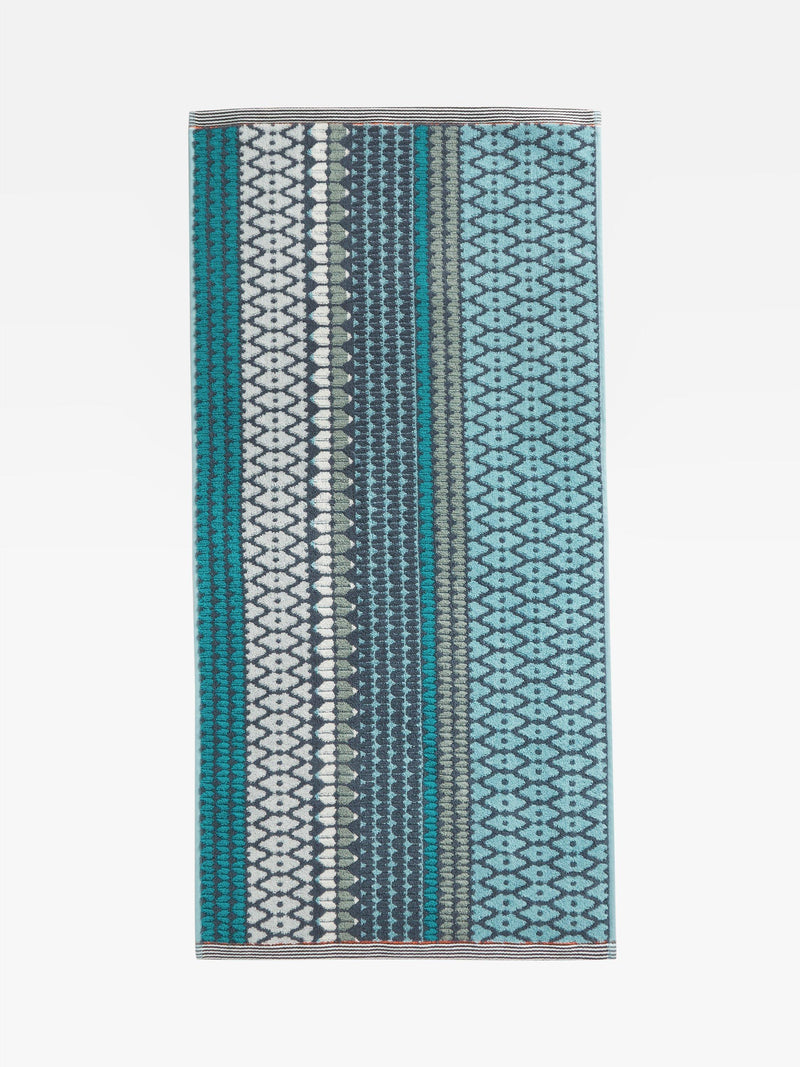 Margo Selby Bath Towel Blue 130x70cm, imported from the UK