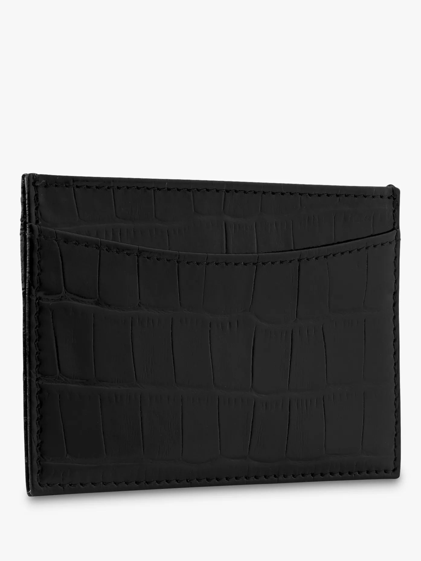 Whistles leather card holder with croc texture finish - British product