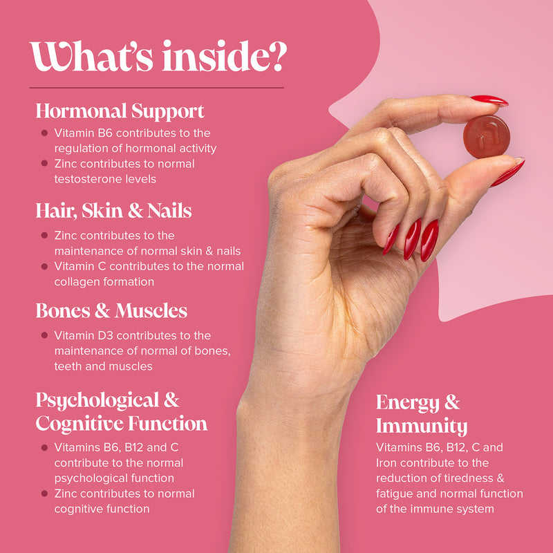 Novomins perimenopause strawberry gummies 60 count (British brand)