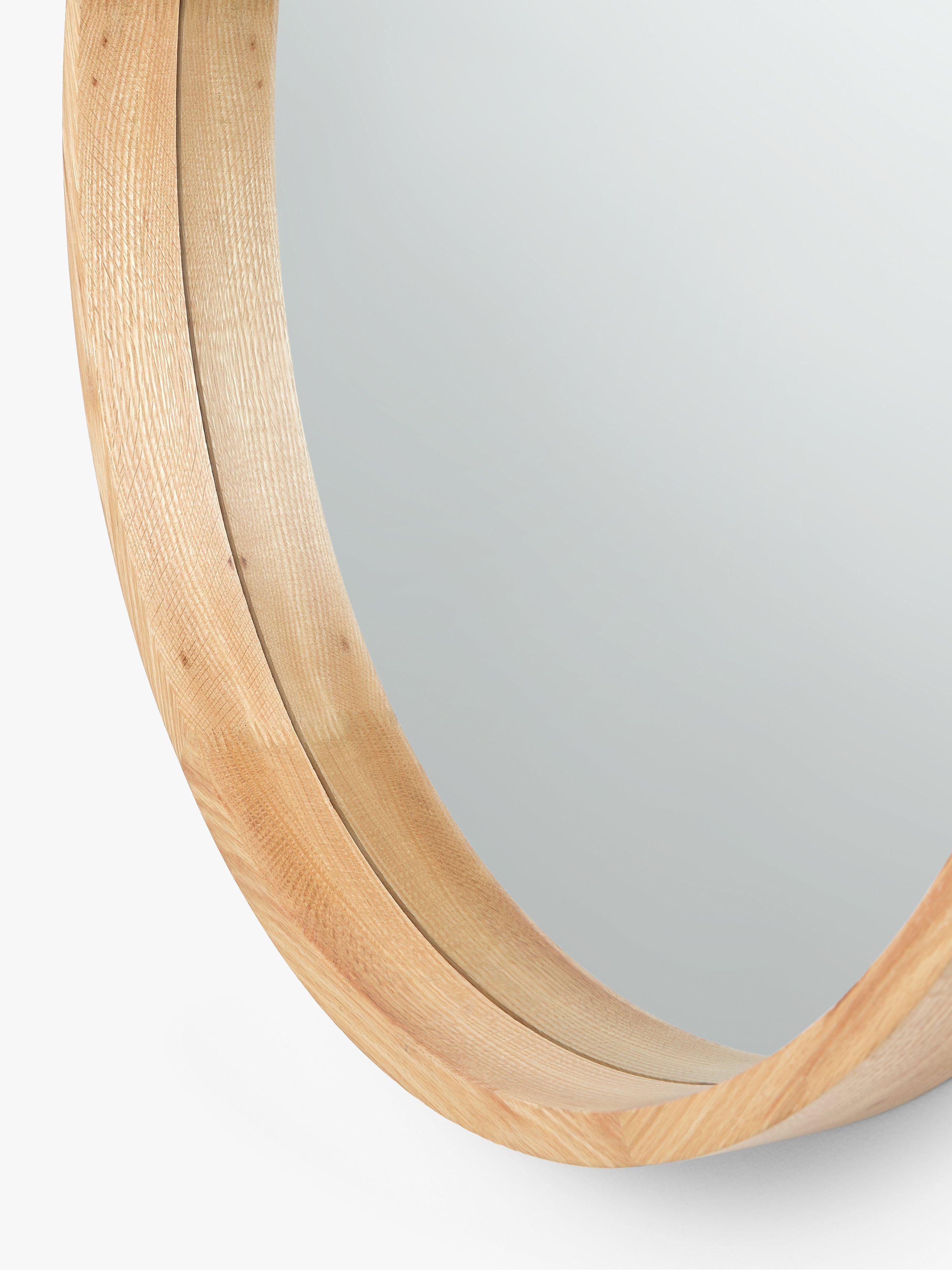 John Lewis Scandi round oak wood wall mirror - British product