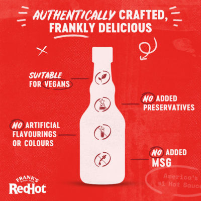 Frank's RedHot Chargrilled Habanero hot sauce 145g, imported from the UK