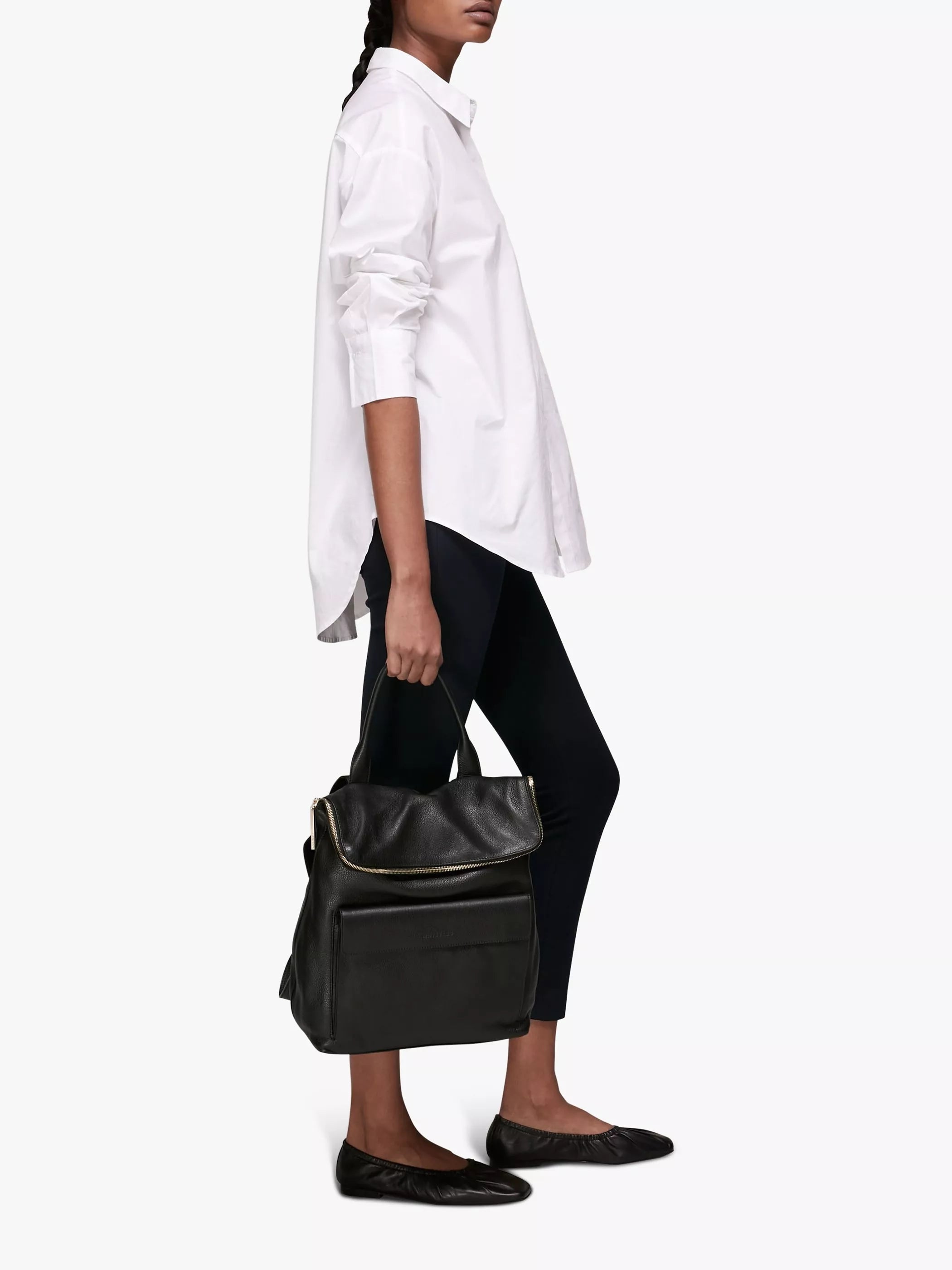Whistles Verity large leather backpack - British product