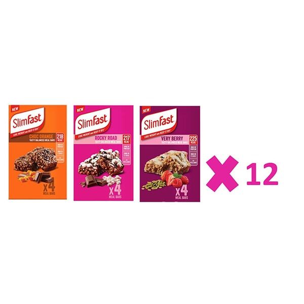 Slimfast Meal Replacement Mixed Pack x 12 bars