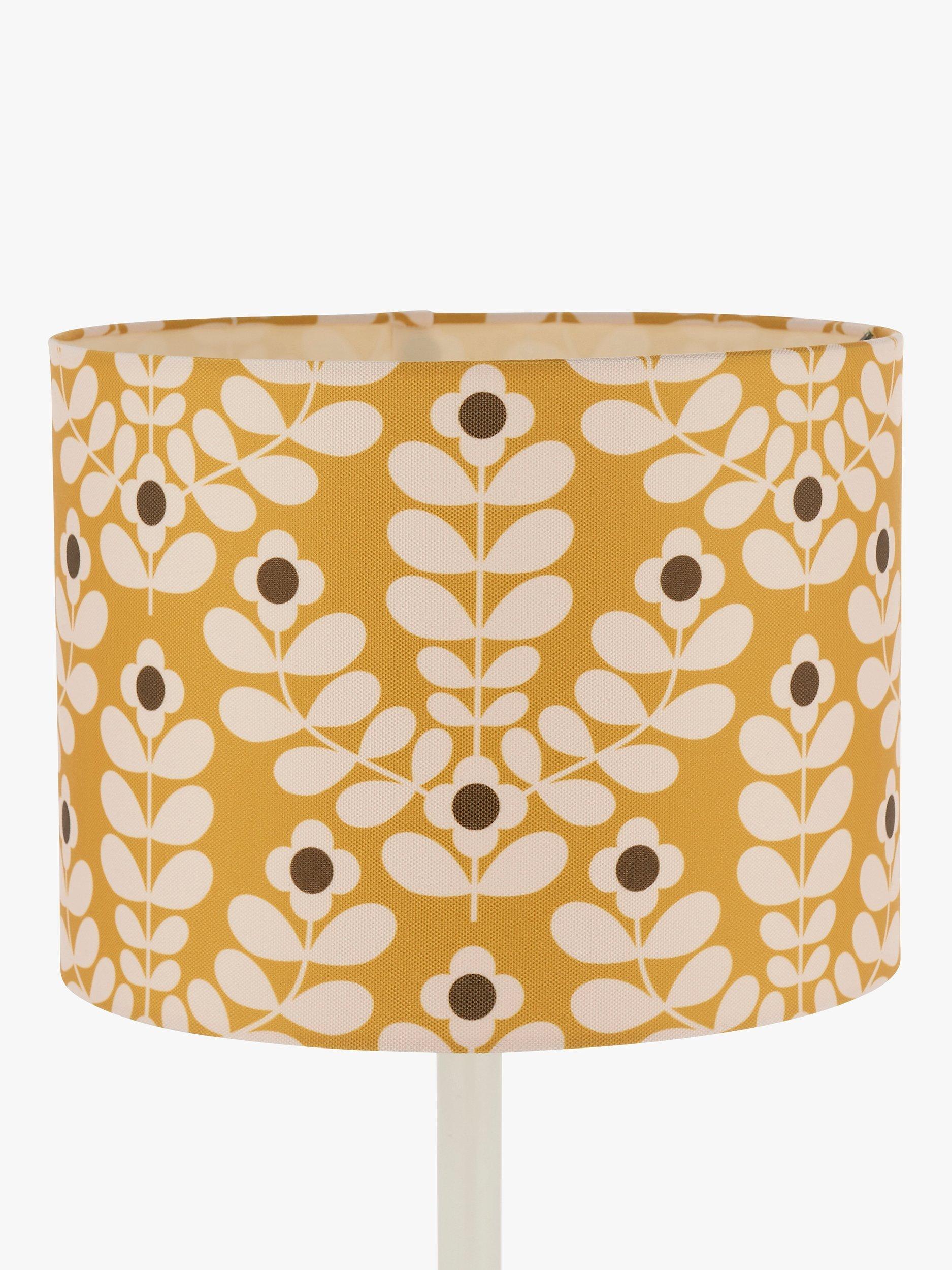 Orla Kiely Juniper Stem lampshade in yellow - British product