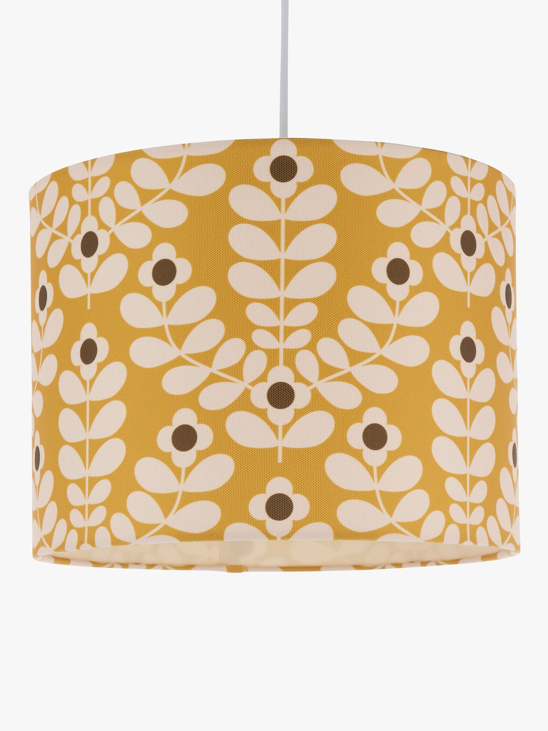 Orla Kiely Juniper Stem lampshade in yellow - British product
