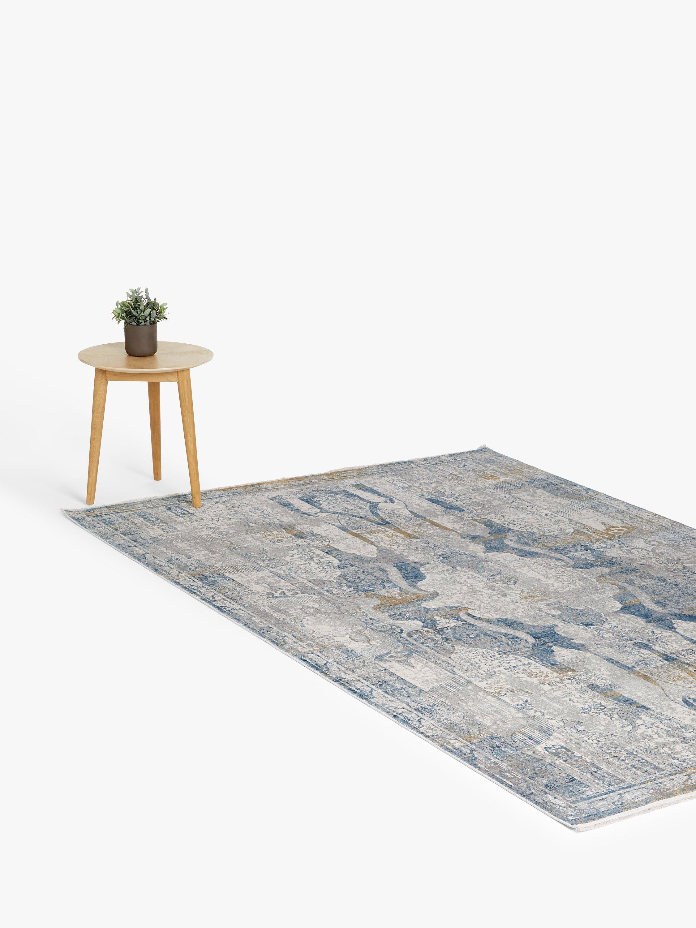 Gooch Luxury distressed ornate rug blue 230x160cm (British brand)
