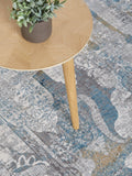 Gooch Luxury distressed ornate rug blue 230x160cm (British brand)
