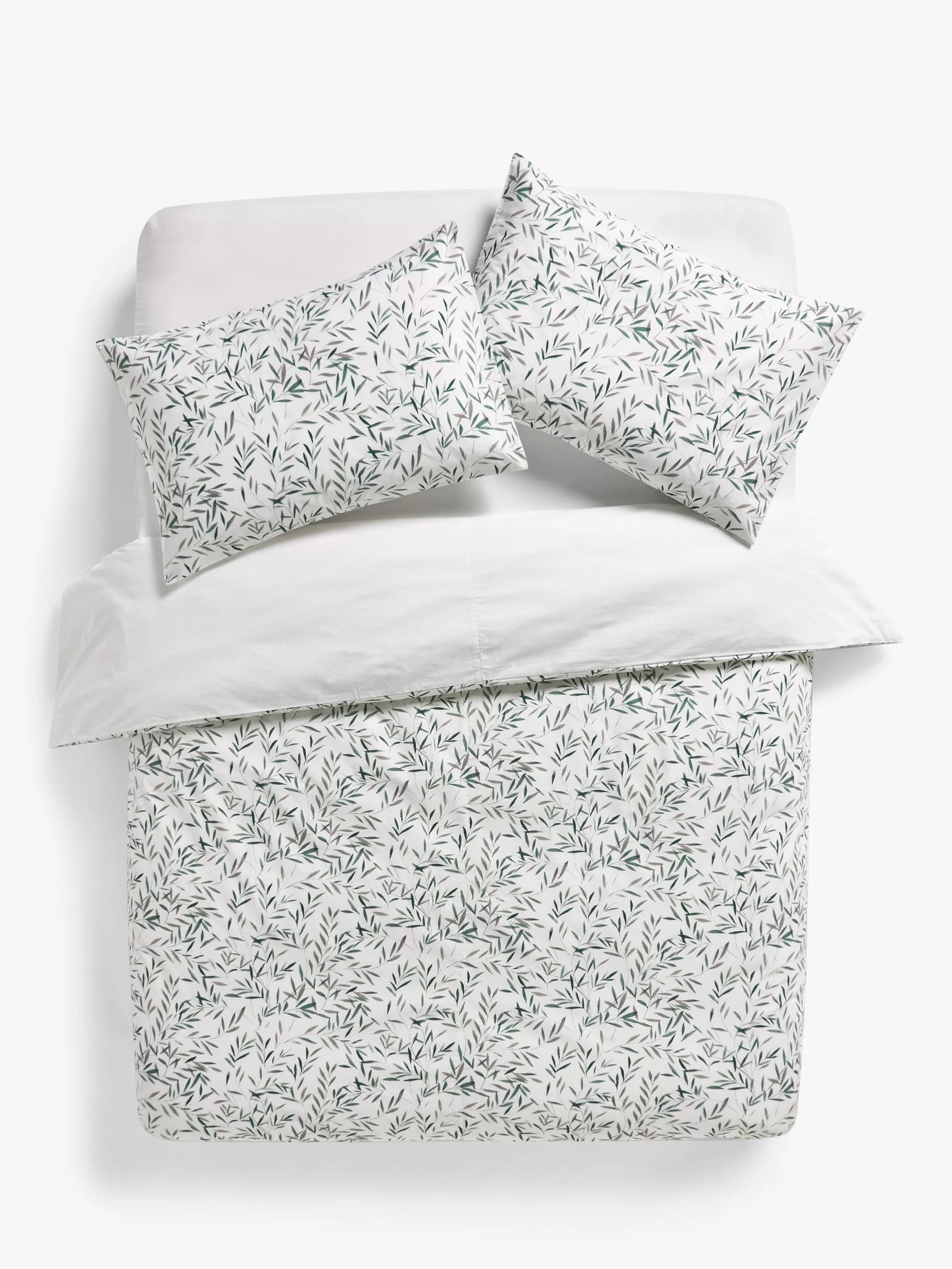 John Lewis Langley double duvet cover leaf print imported from the UK