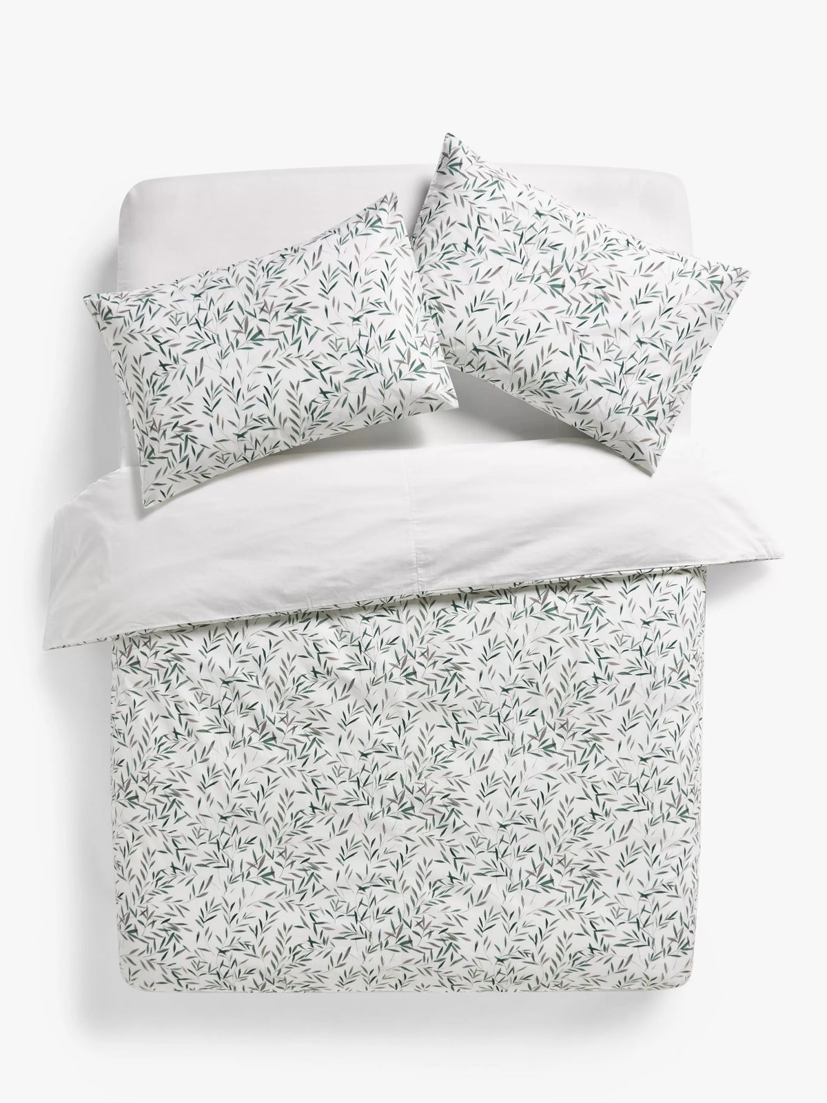 John Lewis Langley double duvet cover leaf print imported from the UK