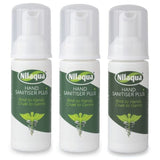 Nilaqua hand sanitiser alcohol free triple pack 50ml, imported from the UK