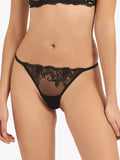 Bluebella Marseille Tanga Knickers, Black