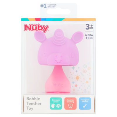 Nuby Bobble Beißring Spielzeug 3m+ Baby Beißring