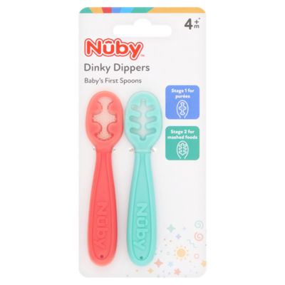 Nuby Dinky Dippers Baby's First Spoons 4+ Months Feeding Spoons
