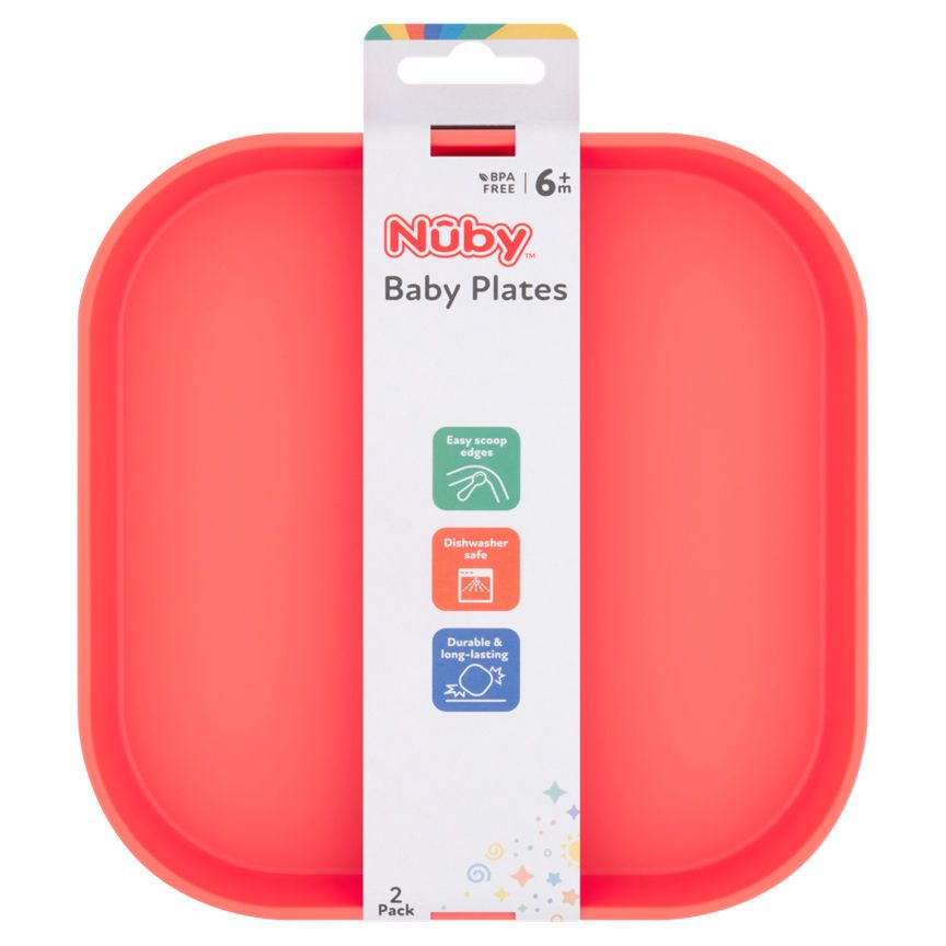 Nuby 2 Baby Plates 6+m GOODS ASDA   