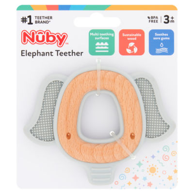 Nuby Elefant Beißring 3 Monate+ Baby Beißring